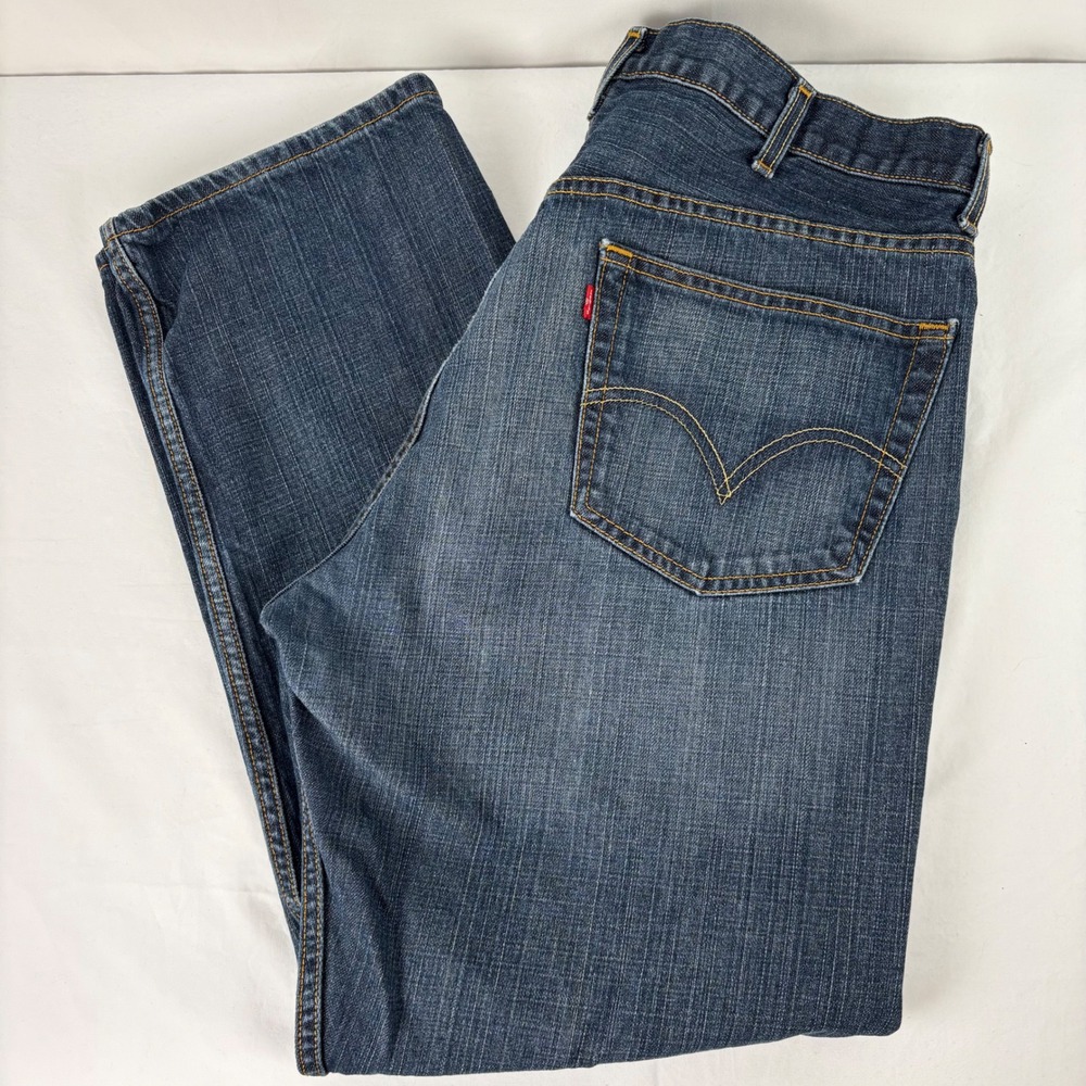 Levi's 505 Regular Fit Men's Jeans 40x30 (38x30) Dark‎ Wash Cotton